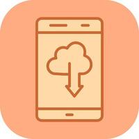 Cloud with Downward Arrow Vector Icon