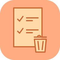 Trash List Vector Icon