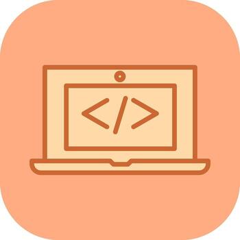 codificación computadora vector icono