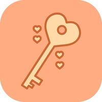 Love Key Vector Icon