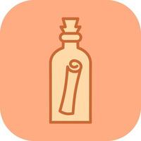 Scroll in Bottle Vector Icon