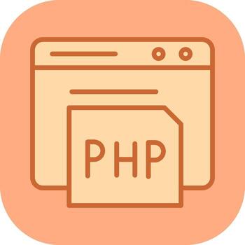 icono de vector de php