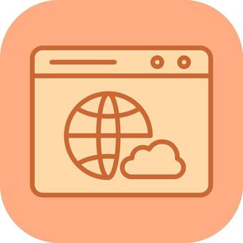 Web Cloud Vector Icon