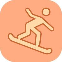 icono de vector de snowboard