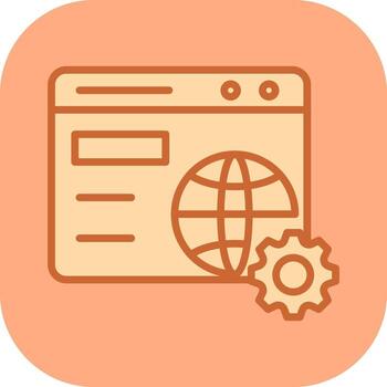 Browser Setting Vector Icon