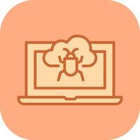 Bug Cloud Vector Icon