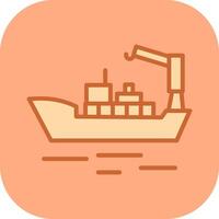 Cargo Ship II Vector Icon