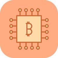 Bitcoin Chip Vector Icon