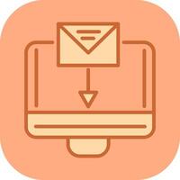 correo subir vector icono