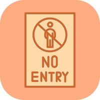 No Entry Sign Vector Icon