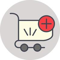 añadir al icono de vector de carrito