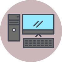 icono de vector de computadora