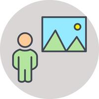 Viewing Painting Vector Icon