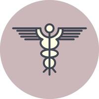 icono de vector de caduceo