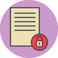 Unlock Documents Vector Icon