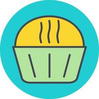 icono de vector de muffin de crema