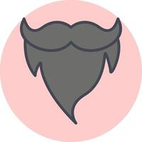 barba y Bigote ii vector icono