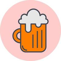 medio litro de cerveza yo vector icono