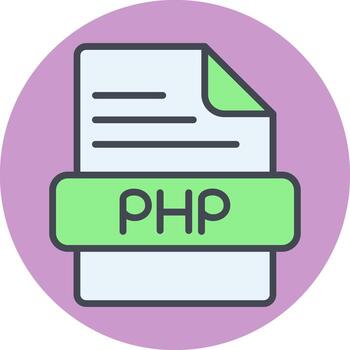 icono de vector de php