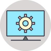 Computer Settings Vector Icon