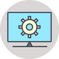 Computer Settings Vector Icon