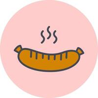 Hot Sausage Vector Icon