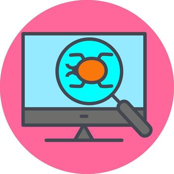 icono de vector de depuración