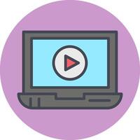 Video Screening Vector Icon