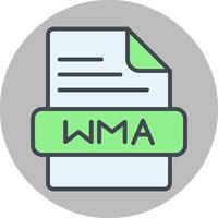 icono de vector de wma