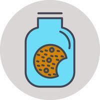 icono de vector de tarro de galletas