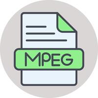 icono de vector de mpeg