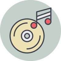 icono de vector de cd de música