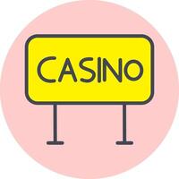 icono de vector de signo de casino