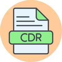 icono de vector de cdr