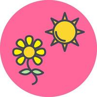 Flower in sunlight Vector Icon