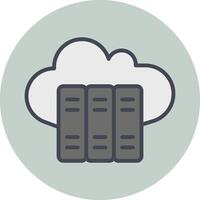 icono de vector de biblioteca de nube