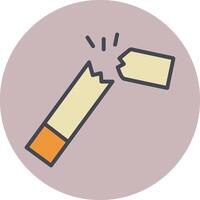 Broken Cigarette Vector Icon