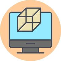 icono de vector de cubo