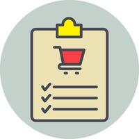 Shopping List Vector Icon