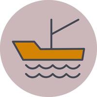 icono de vector de barco