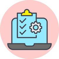 Online Checklist Vector Icon