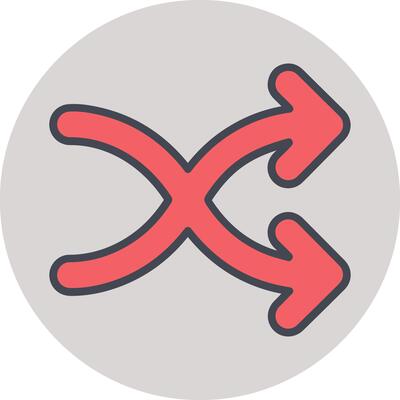 Arrow Crossing Vector Icon