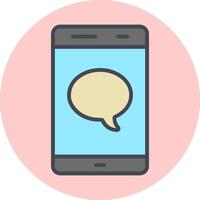 Single Message Bubble Vector Icon