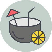 Coconut Drink Vector Icon