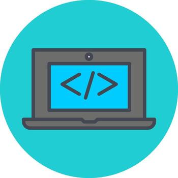 codificación computadora vector icono