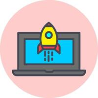 Laptop Startup Vector Icon