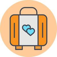 Lover Suitcase Vector Icon