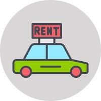 Rent a Car Vector Icon