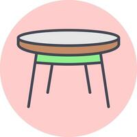 icono de vector de mesa pequeña