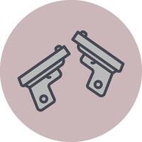 Two Guns Vector Icon